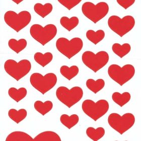 Z-DESIGN Sticker Creative 4371 Herze rot 2 Stück