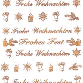 Z-DESIGN Folie transp./gold 76x120mm 52391 Frohe Weihnachten 2 Stück