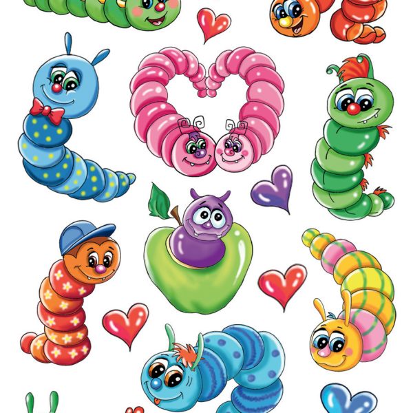 Z-DESIGN Sticker Kids 3D 53158 Raupen 1 Stück
