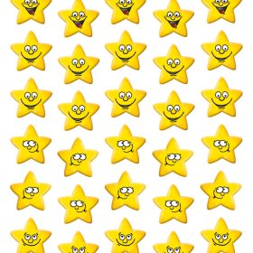 Z-DESIGN Sticker Kids 53191 Sterne lachend 3 Stück