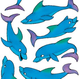 Z-DESIGN Sticker Kids 53444 Delfine 2 Stück