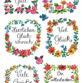 Z-DESIGN Sticker Creative 54216 Glückwünsche 2 Stück