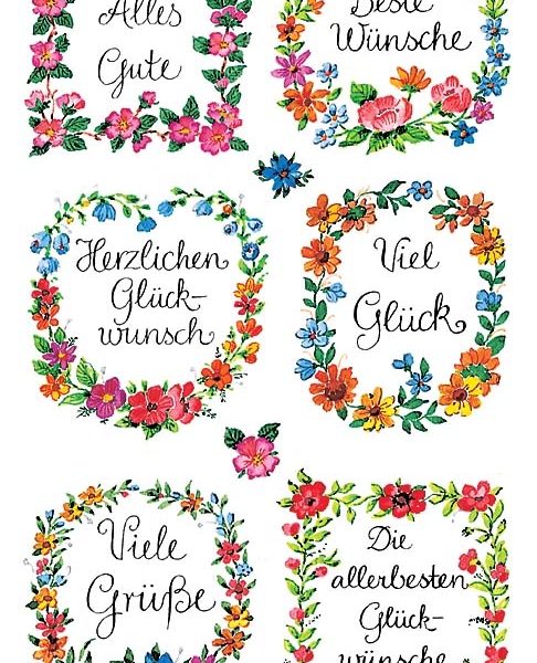 Z-DESIGN Sticker Creative 54216 Glückwünsche 2 Stück