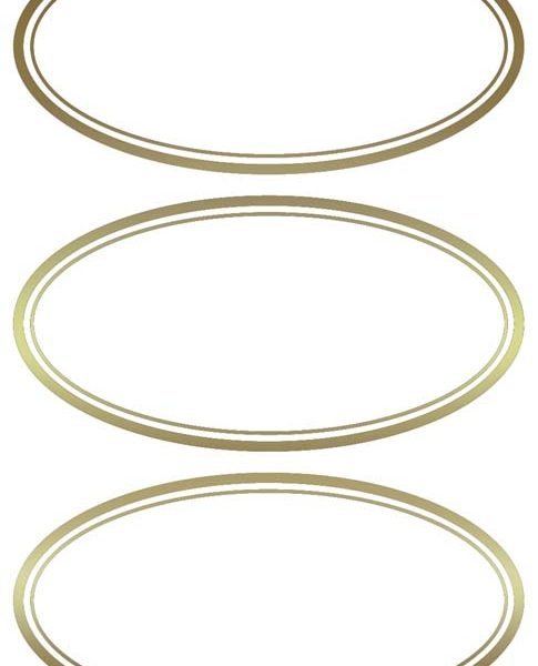 Z-DESIGN Haushaltetiketten 59419 Goldrand 2 Stück