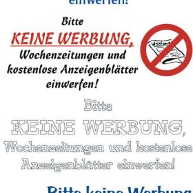 Z-DESIGN Sticker Home 59508 Keine Werbung 1 Stück