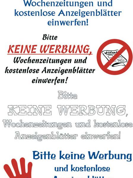 Z-DESIGN Sticker Home 59508 Keine Werbung 1 Stück