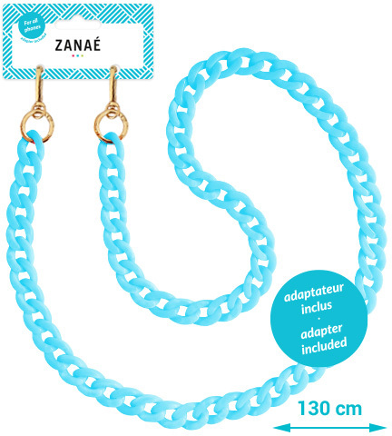 ZANAE-17359-3663838173598 ZANAÉ Phone Necklace Sky 17359 Summer Harmony light blue – Hochwertig & günstig bei ShopDeca