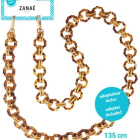 ZANAÉ Phone Necklace Golden Globe 17411 Leopard & Gold animal print