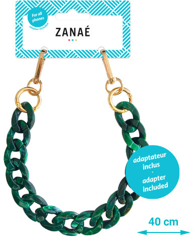 ZANAE-17468-3663838174687 ZANAÉ Phone Wristlace Jade 17468 Mineral Spring green – Hochwertig & günstig bei ShopDeca