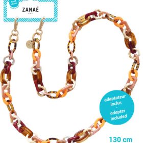 ZANAÉ Phone Necklace Tigers Eye 18329 Karma colored