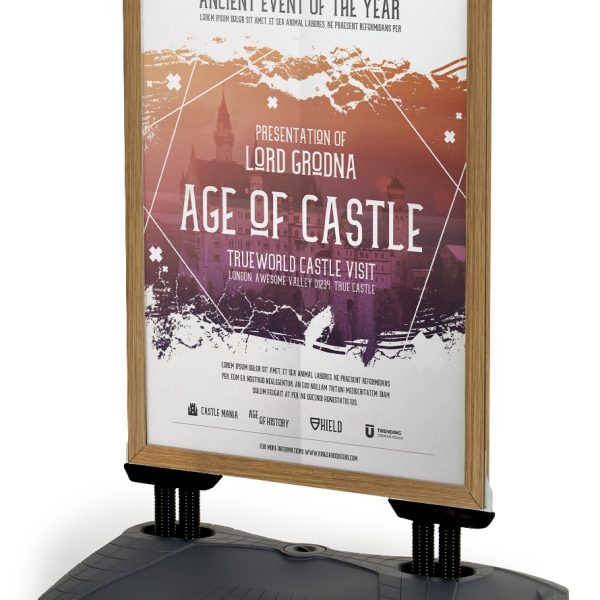 Kundenstopper WindPro Plus (Holz), Format A1