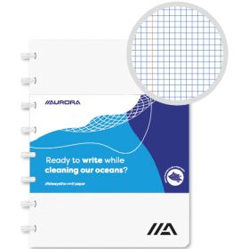 ADOC Ringbuch Ocean Waste A5 3055.211 weiss, kariert 72 Blatt