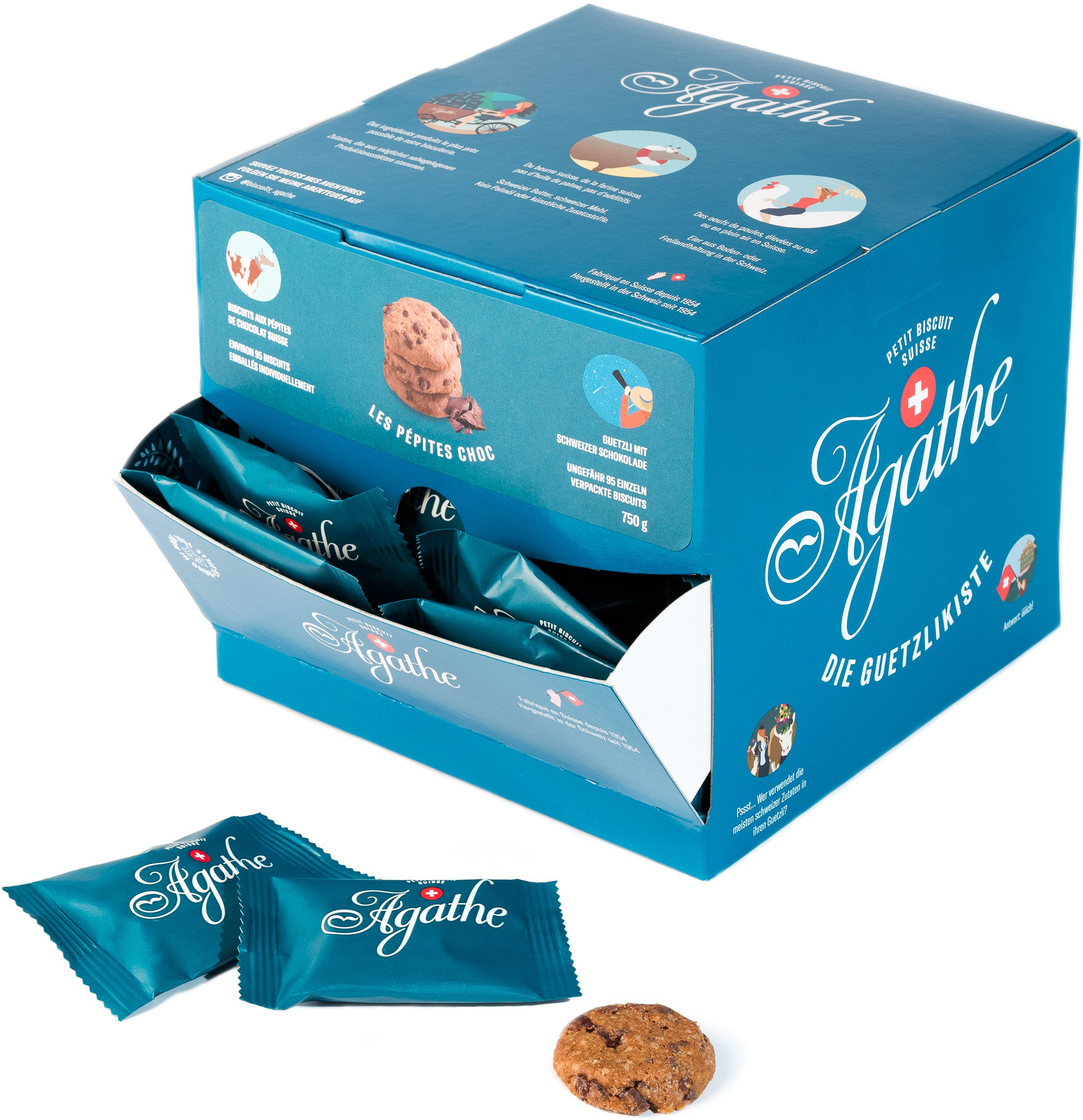 AGATHE-452-7611736130034 AGATHE Schoko-Sablés 452 750g, 95 Stk. – Bild 1
