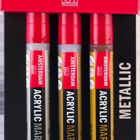 AMSTERDAM Acrylmarker Metallic 4mm 17519004 assortiert 3 Stück