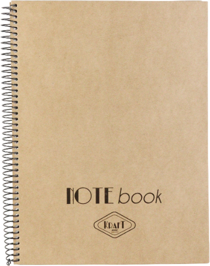 ANCOR-114799-5604730114799 ANCOR Spiralbuch Hardcover A4 114799 Kraft, liniert 80 Blatt – Bild 1