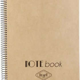 ANCOR Spiralbuch Hardcover A5 114829 Kraft, kariert 80 Blatt