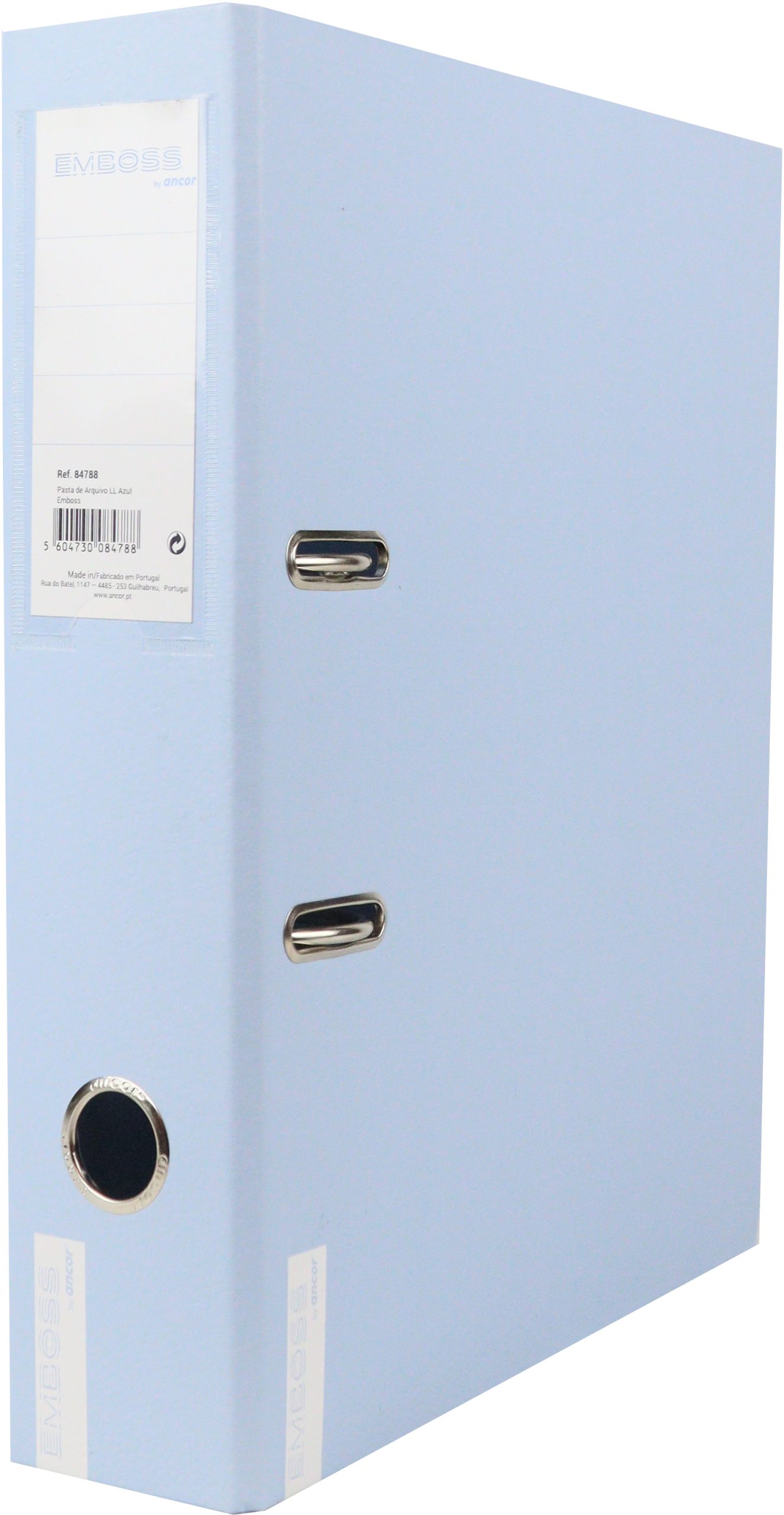 ANCOR-118728-5604730118728 ANCOR Ordner 8 cm, A4 118728 Emboss Dry, blau – Bild 1