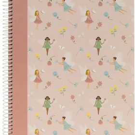 ANCOR Spiralbuch Hardcover A4 128727 Fairies Tale, liniert 80 Blatt