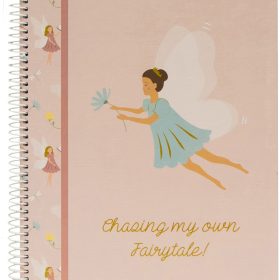 ANCOR Spiralbuch Hardcover A5 128796 Fairies Rose, liniert 80 Blatt