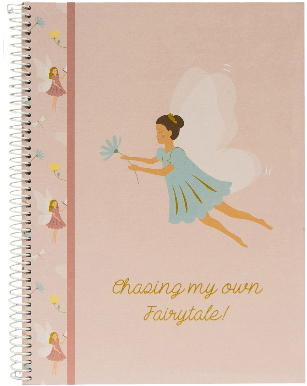 ANCOR-128826-5604730128826 ANCOR Spiralbuch Hardcover A5 128826 Fairies Rose, kariert 80 Blatt – Bild 1