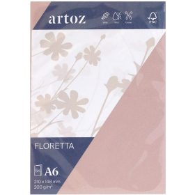 ARTOZ Karten 1001 A6 15832226-281 200g, light rose 5 Blatt