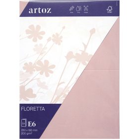 ARTOZ Karten 1001 E6 15837226-281 200g, light rose 5 Blatt