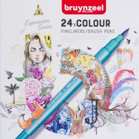 BRUYNZEEL Fineliner/Brushpen Set 60325024 assortiert 24 Stück