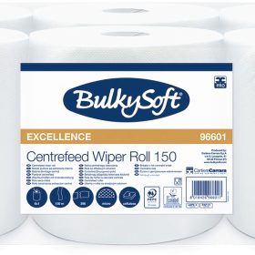 BULKYSOFT Putztuchrolle 2-lagig 19x38cm 26137 Midi, Premium weiss 6 Rollen