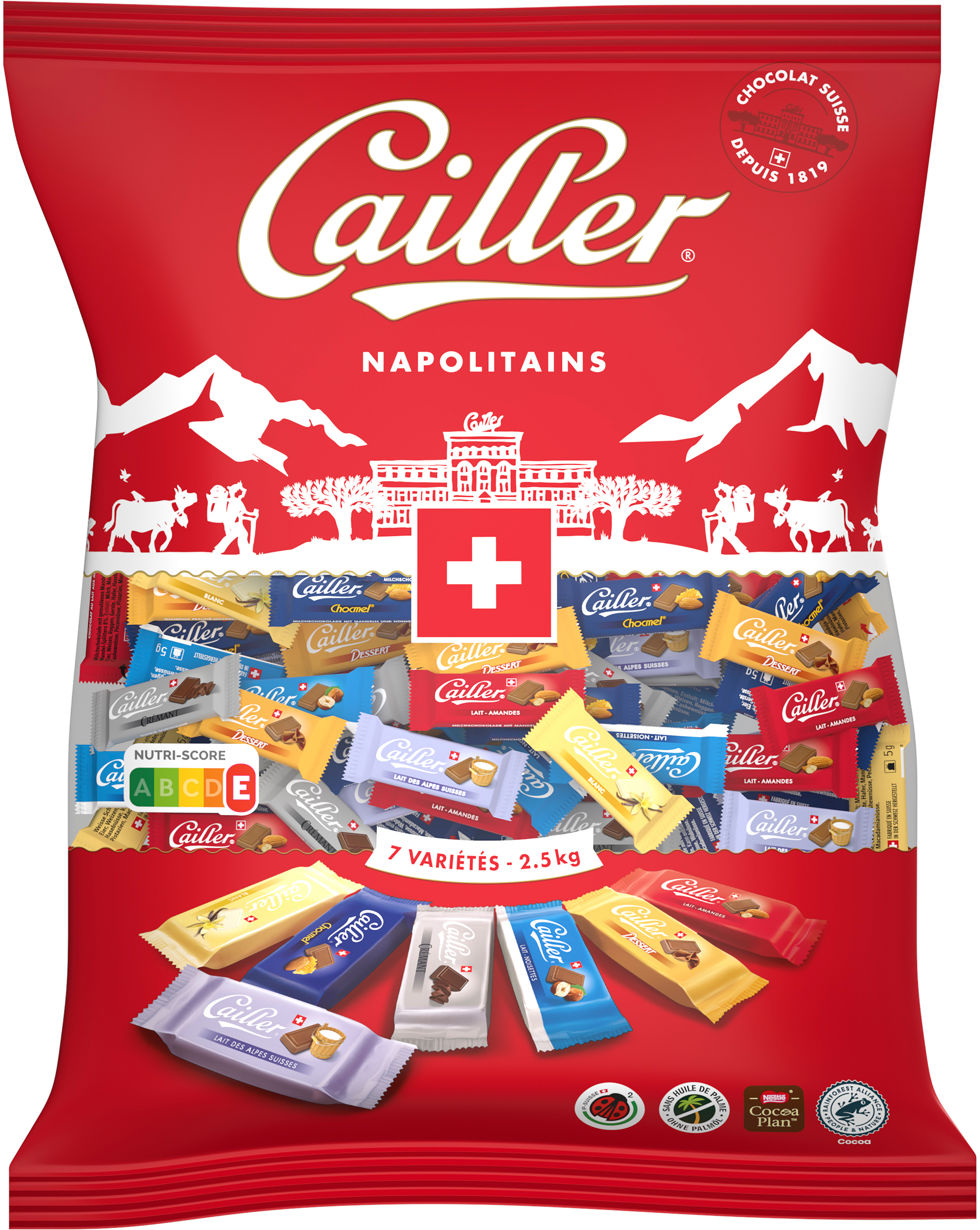 PARENT: CS-C000004172 - D000101419 - Cailler Naps relaunch in flowpack CAILLER Napolitains 12577832 2500g – Bild 1