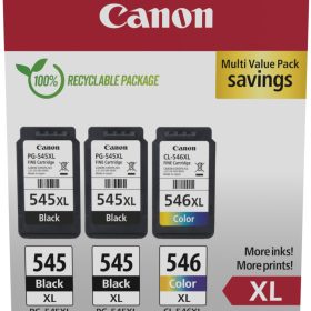 CANON Multipack Tinte XL schw/color PGCL545/6 Pixma iP2850 2xBKXL & 1xCMYXL