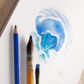 CLAIREFONTAINE Paint'On gekörnt A5 975048C Weiss 20 Blatt