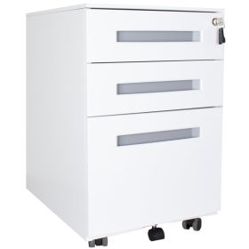 CONTINI Rollcontainer 102460 weiss, 3 Schubladen