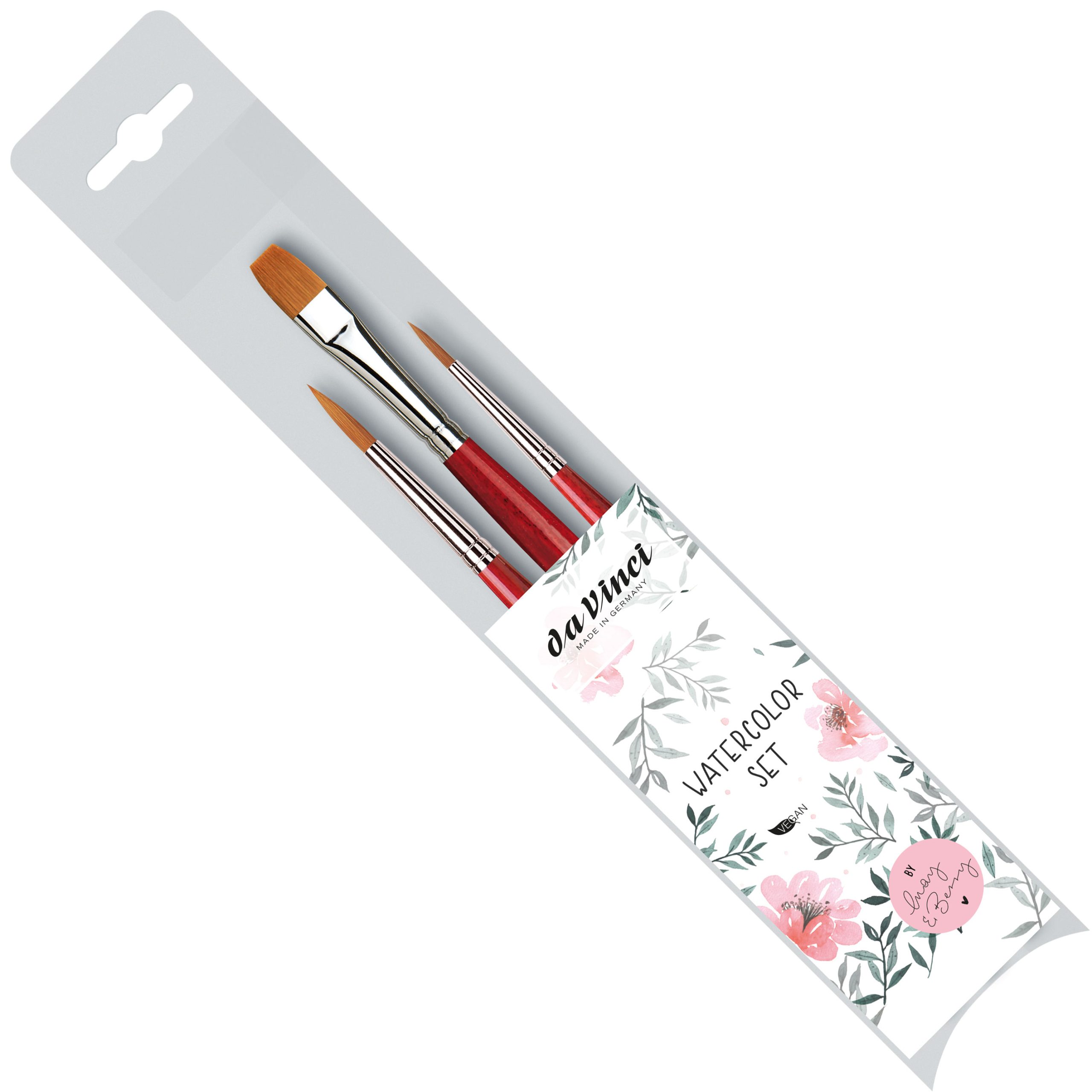 DA-VINCI-VA-5389_0-4017505007447 DA VINCI Künstlerpinsel-Set Watercolor VA-5389_0 Grösse ass., Synthetik 3 Stk. – Bild 1