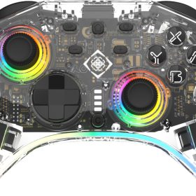 DELTACO Wireless Controller RGB GAM-198-T NSW 2, w.C-button,transp.