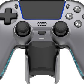 DELTACO Wireless Controller PS5 GAM-199-STEELGRAY with charging dock, Gray