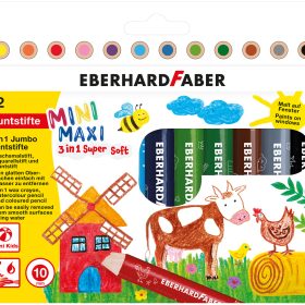 EBERHARD FABER Farbstift Jumbo MiniMaxi 3in1 518912 12 Farben