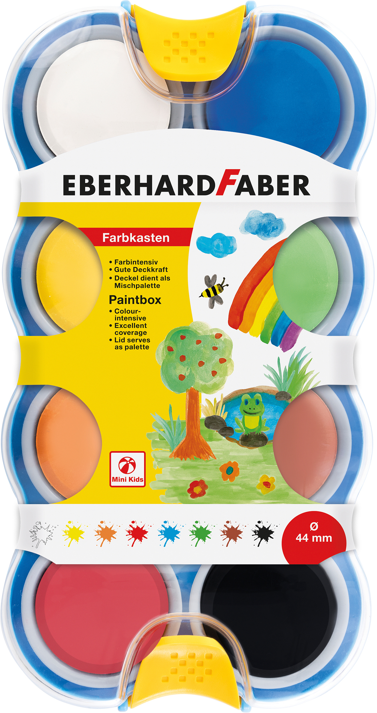 EBERHARD-FABER-577009-4087205770095 EBERHARD FABER Farbkasten Mini Kids 577009 8 Farben – Bild 1