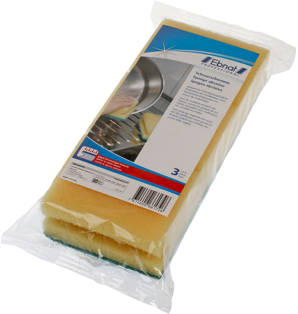 EBNAT-182147-7614600661726 EBNAT Schwamm 3 Stück 182147 gelb – Bild 1