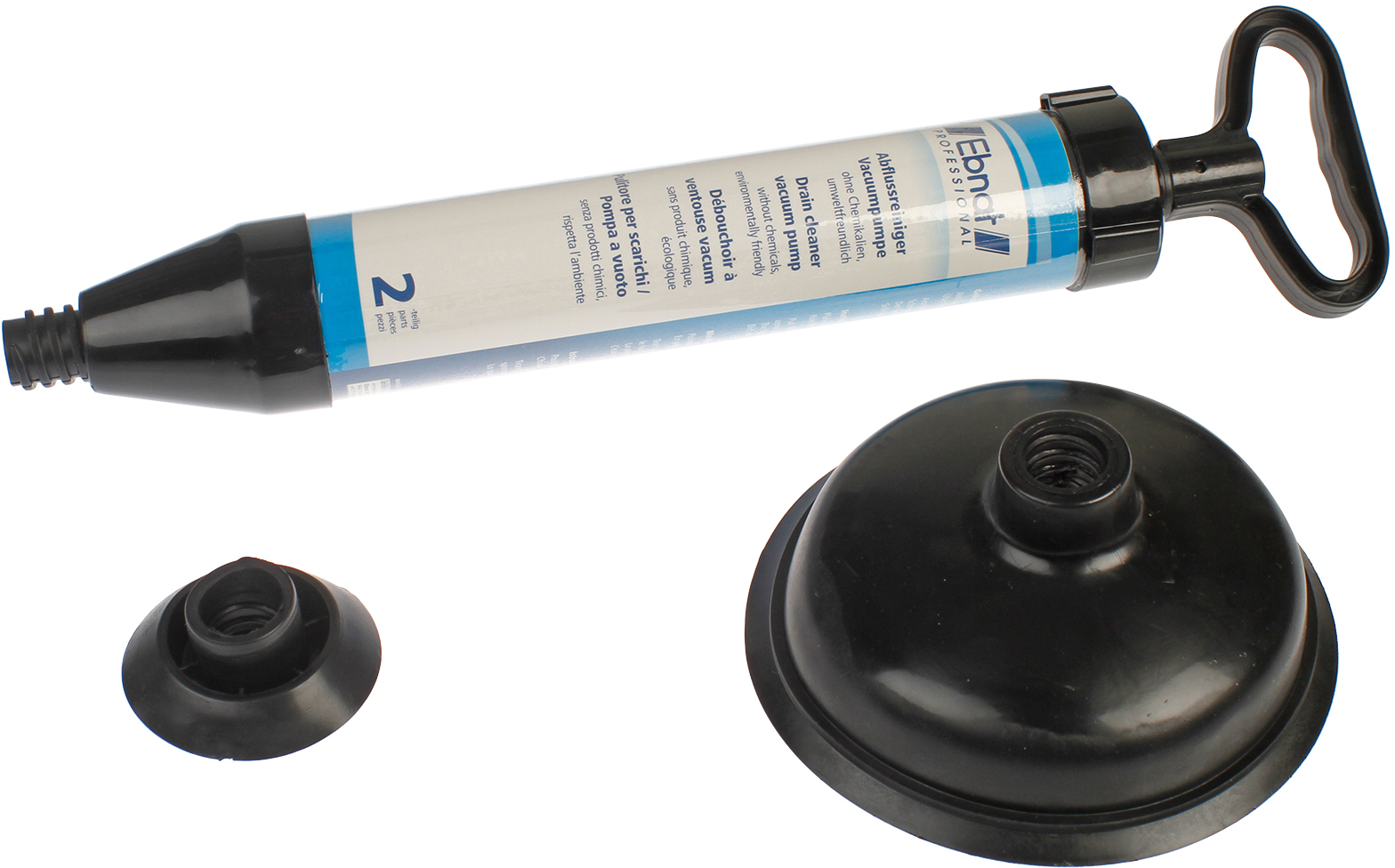 EBNAT-259903-7614600612940 EBNAT Abflussreiniger Vakuumpumpe 259903 schwarz – Bild 1