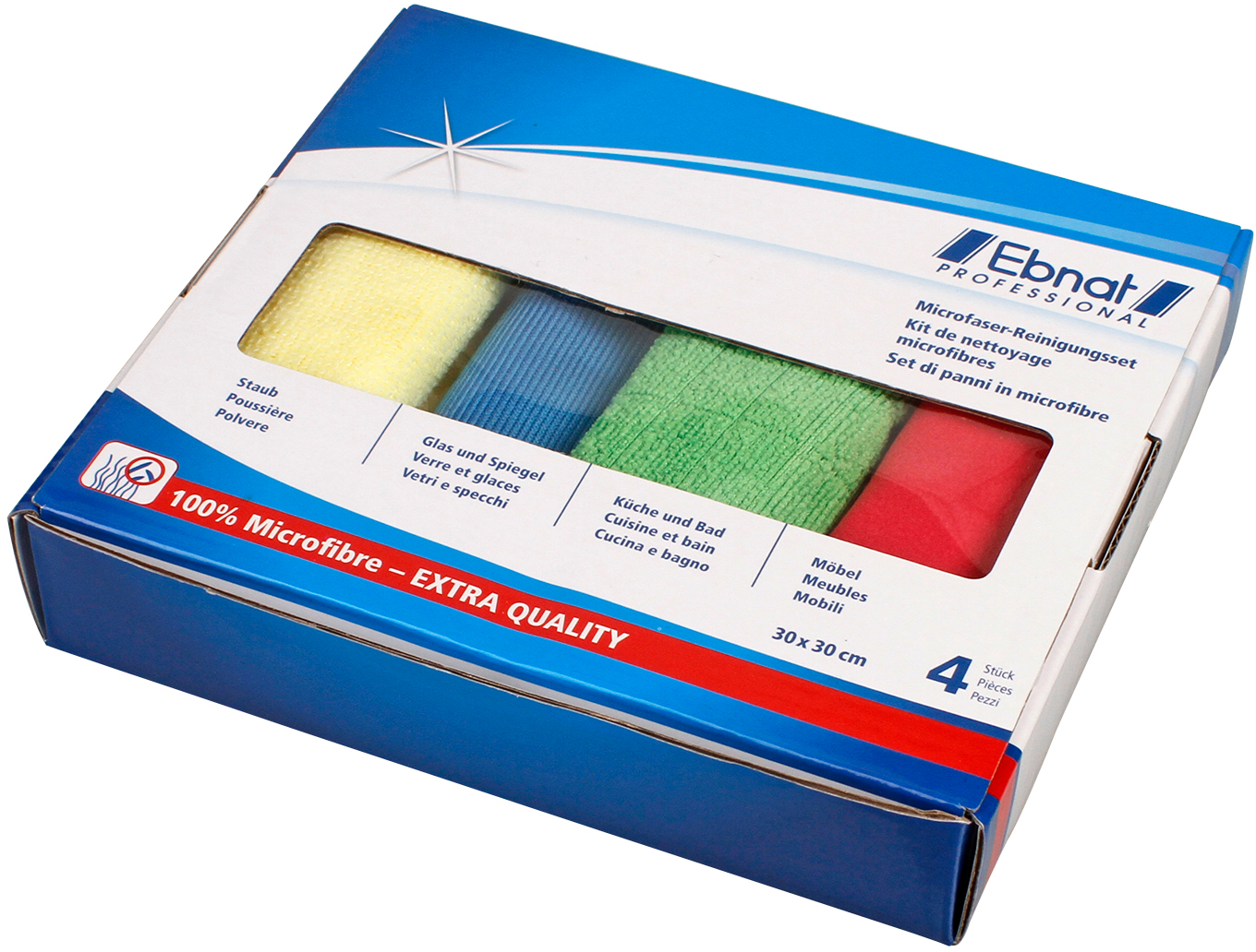 EBNAT-306541-7614600664277 EBNAT Mikrofasertuch 4 Stück 306541 multi – Bild 1