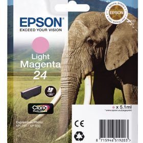 EPSON Tintenpatrone 24 light magenta T242640 XP 750/850 360 Seiten