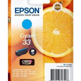 EPSON Tintenpatrone 33 cyan T334240 XP-530/630/830 300 Seiten