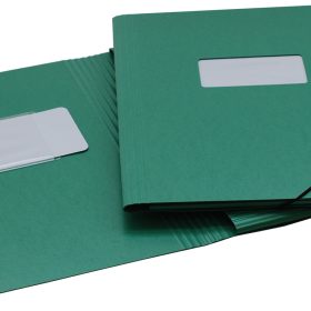 EROLA Gummibandmappe 650my A4 33299F grün Pressspan mit Fenster
