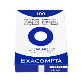 EXACOMPTA Karteikarten blanko A6 13309E weiss 100 Stück