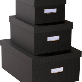 EXACOMPTA Ablagebox OfficeByMe 79601E schwarz 3er-Set