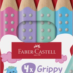 FABER-CASTELL Farbstifte Grippy 110702 4 Farben, pastell