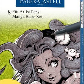 FABER-CASTELL Pitt Artist Pen Manga Basic 167107 grau 8 Stück