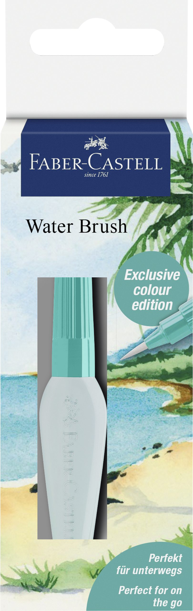 FABER-CASTELL-185107-4005401851073 FABER-CASTELL Wassertankpinsel 185107 türkis – Bild 1