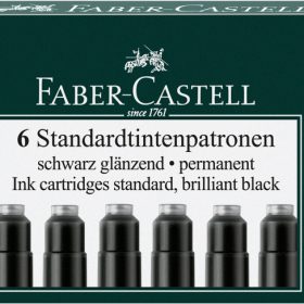 FABER-CASTELL Tintenpatrone 185507 schwarz 6 Stück