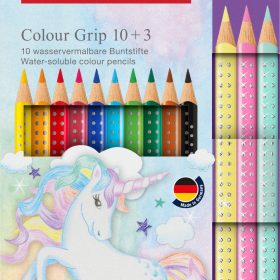 FABER-CASTELL Farbstift Colour Grip 201542 Einhorn 10 + 3